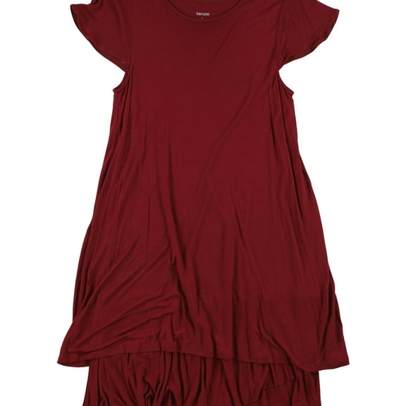 Kensie Womens Heathe red A-line Dress, Red, Small