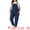 Dark Blue, variant on Women's Plus Size Adjustable Bib Overalls Jeans Pants 3X Dark Blue