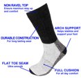 thumbnail image 3 of Falari 2 Pairs Merino Wool Socks Excellent for Cold Weather Temp 5-25°F Thermal Socks Black & Navy, 3 of 6