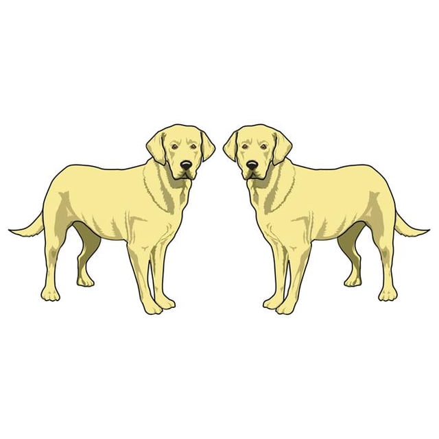 SignMission D-Labrador Retriever 6 in. Super Mignon Autocollant de Chien - Labrador Retriever - Pack de 2
