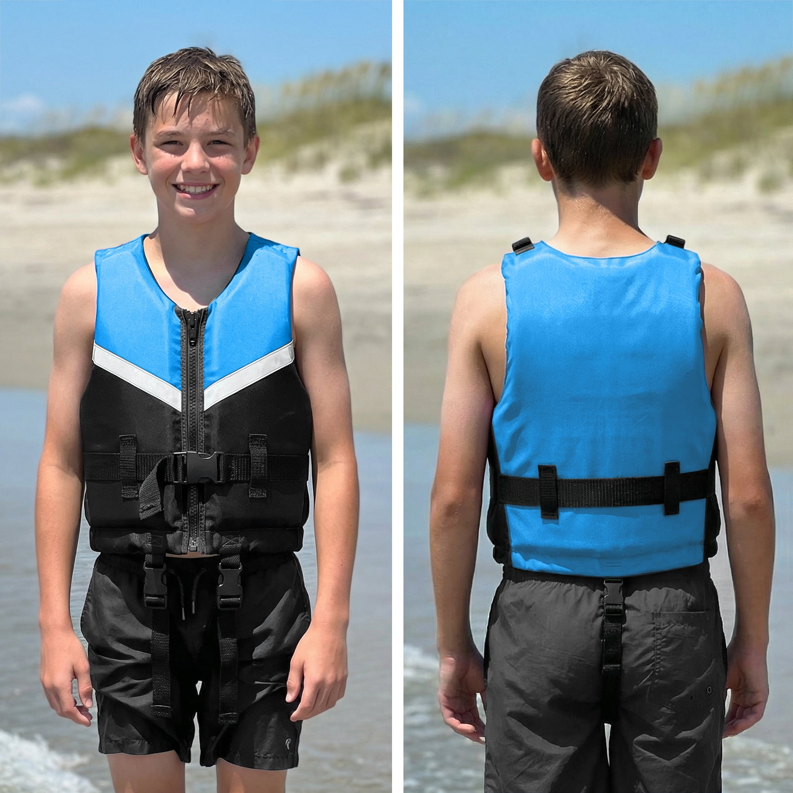 Kids Swim Vest Life Jacket Youth,Adjustable Flotation Buoyancy Swimsuit Trainer Vests,Swimming Aid Jacket for Boys Girls,Fit for 50-125 lbs