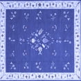 thumbnail image 1 of Ahgly Company Indoor Square Abstract Blue Contemporary Area Rugs, 5' Square, 1 of 4
