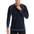 thumbnail image 5 of Long Sleeve Swim Shirts For Men UPF 50+ Sun Protection Rash Guard Loose Fit T-Shirts, 5 of 5