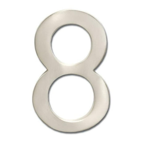 Architectural mailboxes 3582sn number 8 solid cast brass 4 inch floating house number satin nickel 8 Architectural mailboxes 3582sn number 8 solid cast brass 4 inch floating house number satin nickel 8