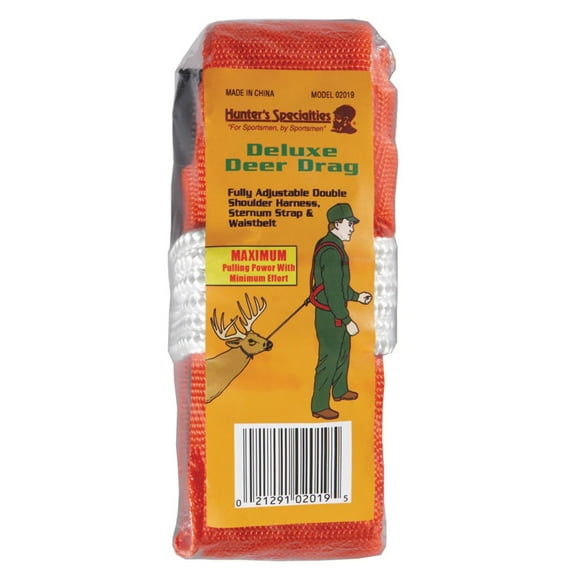 Hunters Specialties Deluxe Deer Drag Hunting Adjustable Heavy Duty Strap Durable Deer Dragging Rope