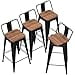 thumbnail image 3 of Andeworld 24 Inch Swivel Bar Stools Set of 4 Counter Height Stools Industrial Metal Barstools (24 inch, Black), 3 of 4