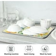 thumbnail image 7 of FREEAMG Rustic Wildflowers Butterfly Dish Drying Mat for Kitchen Counter, Ultra Absorbent Reversible Microfiber Dishes Drying Rack Pad Heat-resistant Mats 16x18in, 7 of 7