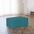 thumbnail image 5 of Faux Suede Foldable Mattress, Digitally Printed Grunge Texture, Portable Futon Mat Lightweight Sleeping Pad Spare Bedroom Guest Bed for Camping Dorms, Seafoam, Queen, by Ambesonne, 5 of 6