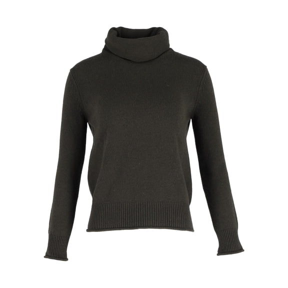 Pre-Owned Nina Ricci Turtleneck Open-Back Sweater in Grey Wool