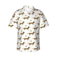 thumbnail image 1 of Fotbe Dachshund Going To Play Tennis Camisa Hawaiana para Hombre Unisex – Camisa Casual de Verano con Botones de Manga Corta de Algodón y Lino,XX-Large, 1 of 7