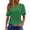 Green, variant on Women Blouses under $10 Plus Size Summer Tops Short Sleeve Womens Tops Women's Spring and Summer Solid Color Lace Casual V-neck Short Sleeved Top