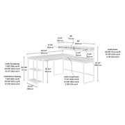 Sauder Transit L Desk, Salt Oak Finish