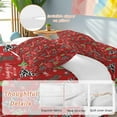 thumbnail image 2 of Western Christmas Bedding Duvet Cover Set Queen Size 4 Pieces Cowboy Boots Xmas Tree Snowflake Red Bedding Set with Zipper Closure, 1 Comforter Cover 90x92 Inches 1 Flat Sheet & 2 Pillow Cases, 2 of 7