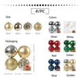 thumbnail image 2 of Christmas Ball Ornament 10CM Irregular Greenish-Pink Subdued Electroplated Plastic Christmas Tree Decorative Hanging Ornament, 2 of 5