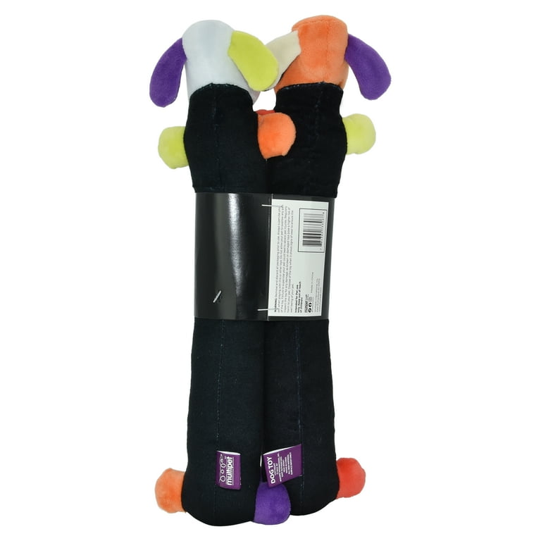 Multipet Smiling Loofa Halloween Plush Dog Toy with Squeaker