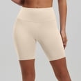 thumbnail image 2 of UDAUDU Womens High Waist Workout Shorts Tummy Control Workout Comfortable Yoga Gym Athletic Biker Shorts Beige 2XL, 2 of 5