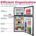 thumbnail image 5 of Frigidaire 4.5 Cu. ft. Compact Refrigerator with Freezer, 2-Door Mini Fridge for Apartment, Dorm, Office, Stainless Steel, 5 of 19