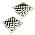 2 Sets Adults Checkers Folding Checkerboard Board Game Professional