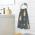 thumbnail image 3 of Yayeee 100% Cotton Hand Towels for Bathroom 16" x 28" Soft Absorbent Kitchen Towel, Orange Fireflies Pattern, 3 of 7
