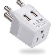 Ceptics Canada to South Africa, Botswana, Namibia Travel Adapter (Type M) - Dual USB - Charge your Cell Phone, Laptops,