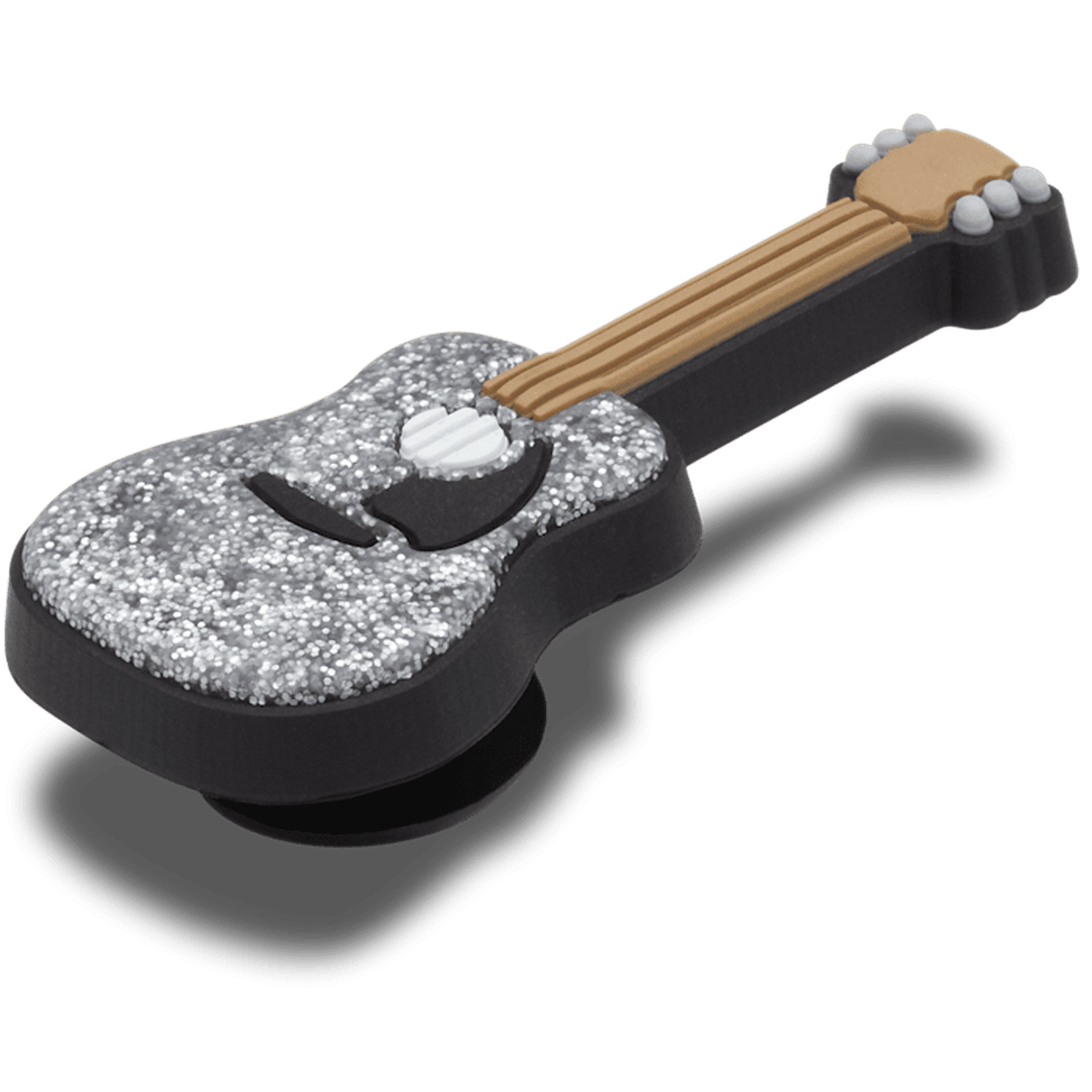 Crocs Jibbitz Sparkly Silver Guitar Shoe Charm Jibbitz for Crocs