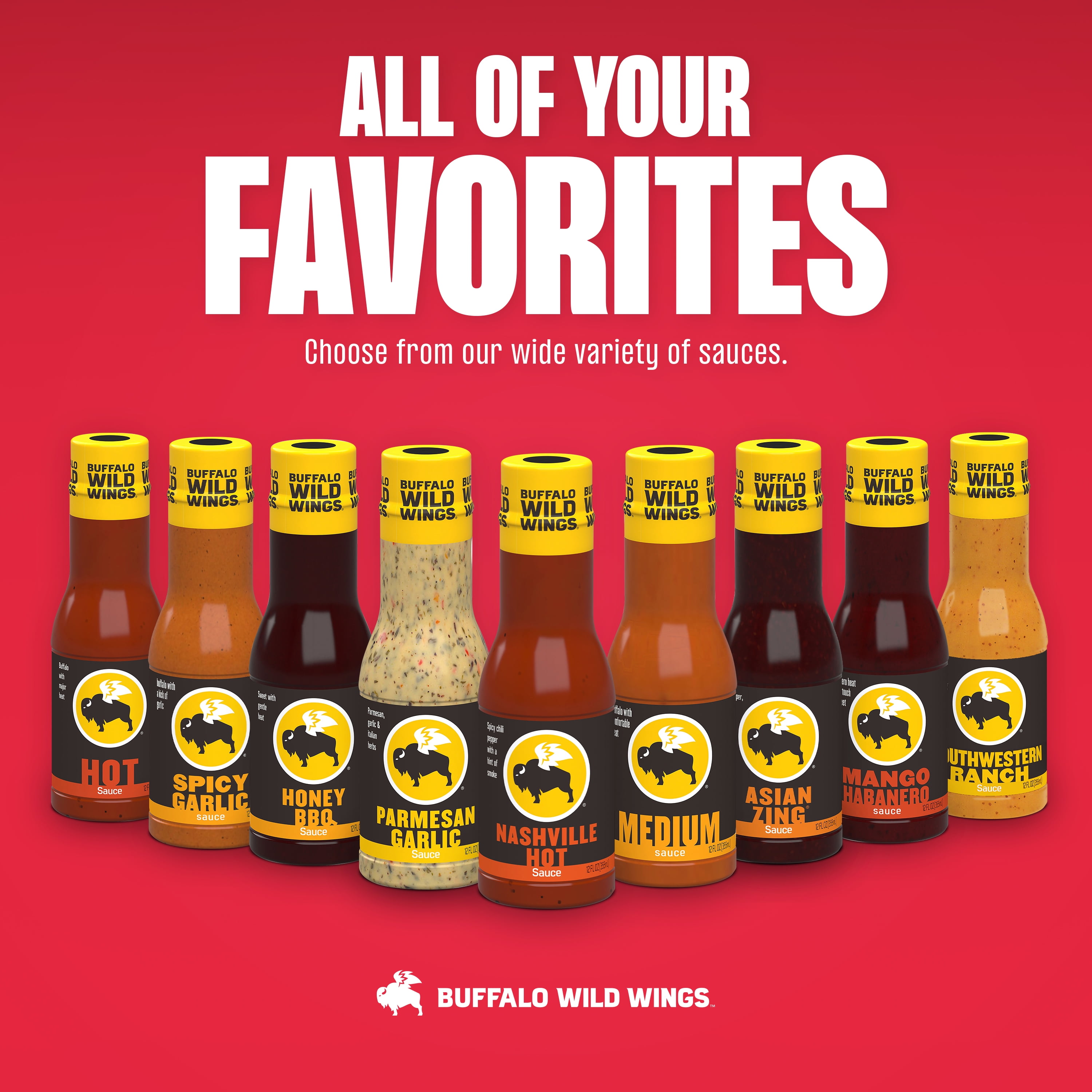 Buffalo Wild Wings Nashville Hot Sauce, 12 fl. oz.