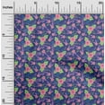 thumbnail image 2 of oneOone Rayon Dark Purple Fabric Kids Floral Quilting Supplies Print Sewing Fabric By The Yard 56 Inch Wide, 2 of 4