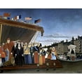 thumbnail image 2 of Rousseau, Henri 18x15 Gold Ornate Wood Framed with Double Matting Museum Art Print Titled - Delivery of Due Reward (La Remise du Prix), 2 of 4