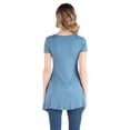 thumbnail image 4 of 24seven Comfort Apparel Maternity V Neck Short Sleeve Swing Tunic Top, 4 of 4