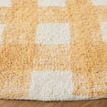 thumbnail image 3 of SAFAVIEH Easy Care Maggie Plaid Area Rug, Ivory/Gold, 6' x 6' Round, 3 of 10
