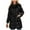 Black, variant on Womens Winter Hooded Parka Jacket Long Sleeve Toggle Duffle Coat with Faux Fur Trim White S