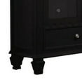 thumbnail image 4 of Benjara Lila 61 Inch 11 Drawer Wide Dresser, 2 Glass Doors, Felt Lined, Black Wood, 4 of 5