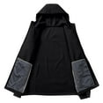 thumbnail image 5 of Timoontee Men's Cold Weather Coats Fall Winter Fleece Lined Warm Jackets Relaxed Fit Long Sleeve Hooded Jacket Fashion Casual Solid Pocket Jacket Black M, 5 of 9