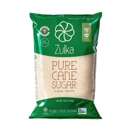Zulka Pure Cane Sugar, 4 lb, Contains No Allergens
