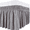 gray, variant on Siloon White Bed Skirt Queen 15 Inch Drop,Elastic Bed Skirts Queen Size Dust Ruffle,Bedskirt for Adjustable Bed Base,Easy to Install Machine Washable