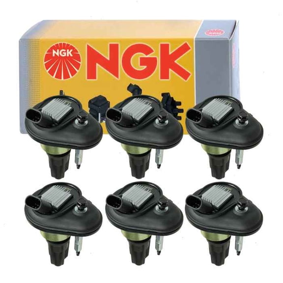 6 pc NGK Ignition Coils compatible with Isuzu Ascender 4.2L L6 2003-2005