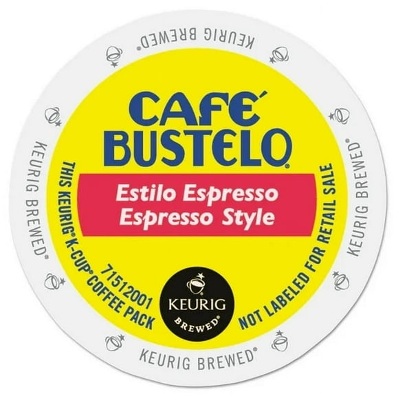 Cafe Bustelo Espresso Style K-Cup Coffee Pods, Dark Roast, 24 Count for Keurig Brewers