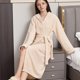 thumbnail image 5 of 1pcs Toalla De Bata Baño Con Cinturón Ajustable Unisex Suave Toalla de Baño Microfibra Confort Súper Absorbente Unitalla-Beige, 5 of 6