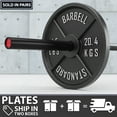 thumbnail image 4 of Synergee Standard Metal Weight Plates 45 lb Pair. 2” Opening for Bodybuilding, Olympic & Power lifting workouts. Classic Old School Metal Weighted Plates., 4 of 7