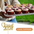 thumbnail image 4 of Golden Graduation Cupcake Toppers for Cake Decoration 15Pcs Set, 4 of 4