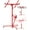 Red, variant on 16 FT Drywall Lift, 150 LBS Capacity, Heavy Duty Sheetrock Lift with Wheels, 360° Adjustable Drywall Jack Lift