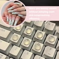 thumbnail image 5 of 100 PCS Glass Nail Art Typing Stickers,Keyboard Bubbles for Long Nails,Clear Glass Long Nail Keyboard Cover,Reusable Adhesive Protective Nail Stickers, 5 of 7