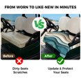 thumbnail image 4 of Golf Cart Seat Covers for 2 Seater,Teal Beige Ombre Microfiber Cart Seat Towel Blanket,Moire Modern Abstract Art Geometric Absorbent Breathable Non Slip Bench Seats Protector for Golf Course 51"x31", 4 of 9