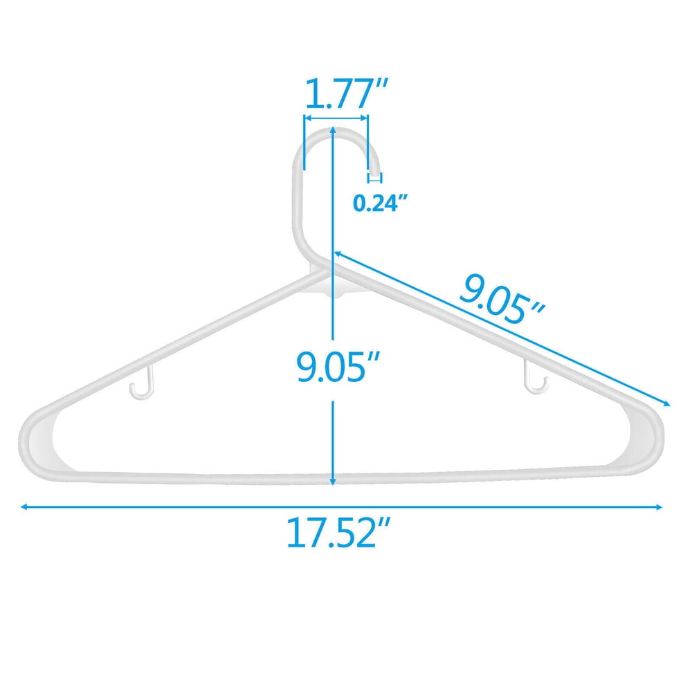 Quality Clothes Hangers Non-slip Plastic Gallus Shirt Hanger (100 Pack) Premium