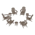 thumbnail image 2 of WestinTrends Dylan 12 Piece Outdoor Adirondack Chair With Ottoman And Side Table, Weathered Wood, 2 of 16