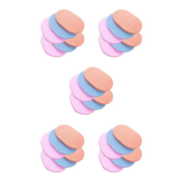 relayinert 6pcs/set Gentle Makeup Removal Sponge - Suitable For All Skin Types Quick And Convenient Makeup Puff thin 5Set