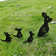 thumbnail image 4 of Poste de metal para jardín Wallaby de metal 4, adorno de animales de jardín hueco, 4 of 5