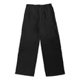thumbnail image 5 of LIIPEE Loose Fit Cargo Pants For Women Casual Solid Color Elastic Waist Wide Leg Trousers With Multiple Pockets Ladies Everyday Versatile Pants,S, 5 of 5