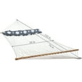 thumbnail image 4 of Sunnydaze 2-Person Polyester Rope Spreader Bar Hammock, 450 lb - White, 4 of 7