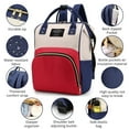 thumbnail image 2 of PouchPort Diaper Bag Backpack, Baby Travel Backpack with Insulated Bottle Pocket, Unisex, Blue+Red, 2 of 9
